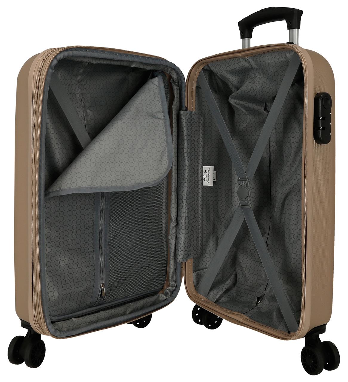 5848669 TROLLEY ABS 55CM. C/EXP. 4R. RR FLEX CHAMPAGNE