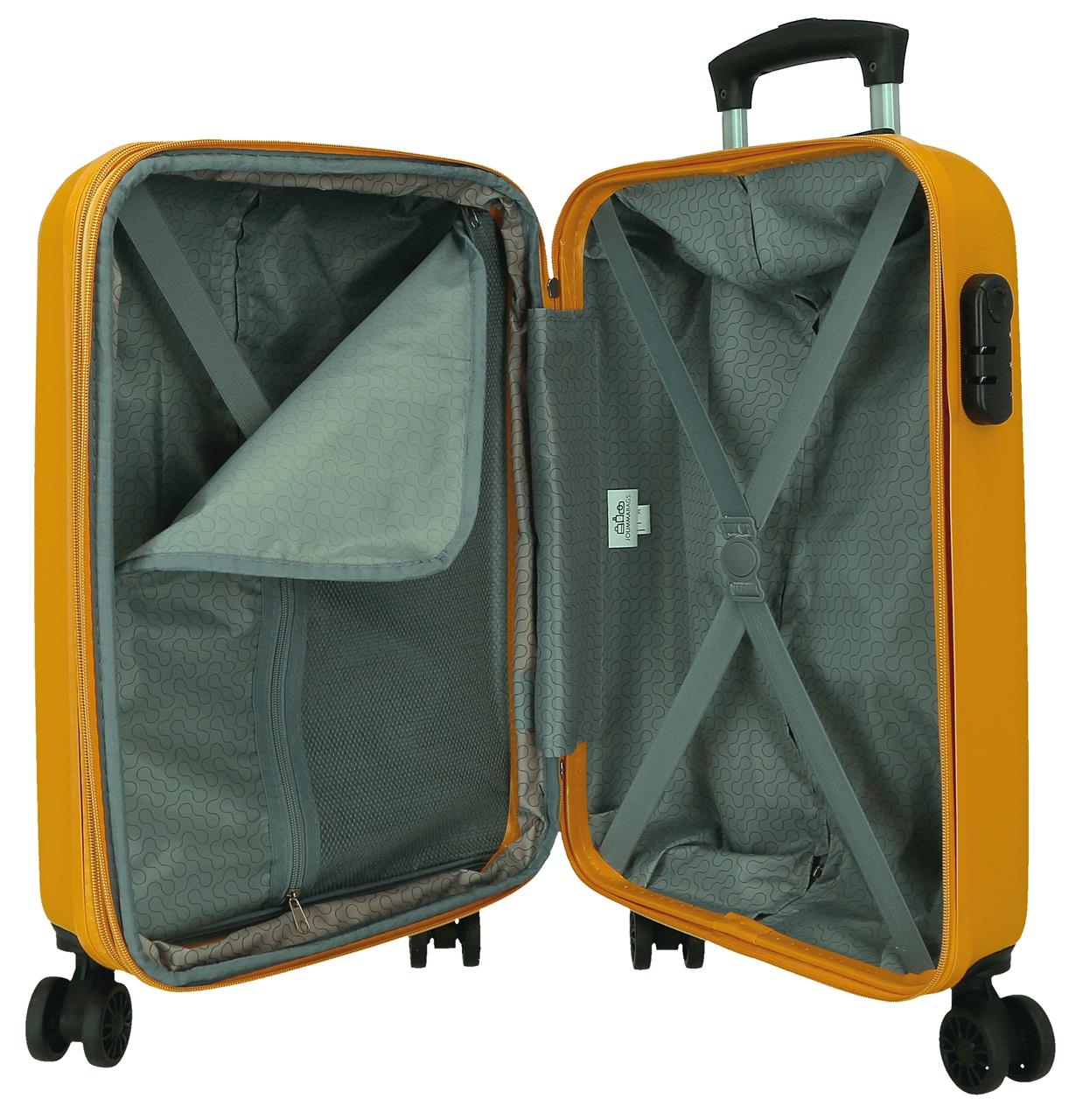 584866D TROLLEY ABS 55CM. C/EXP. 4R. RR FLEX OCHER