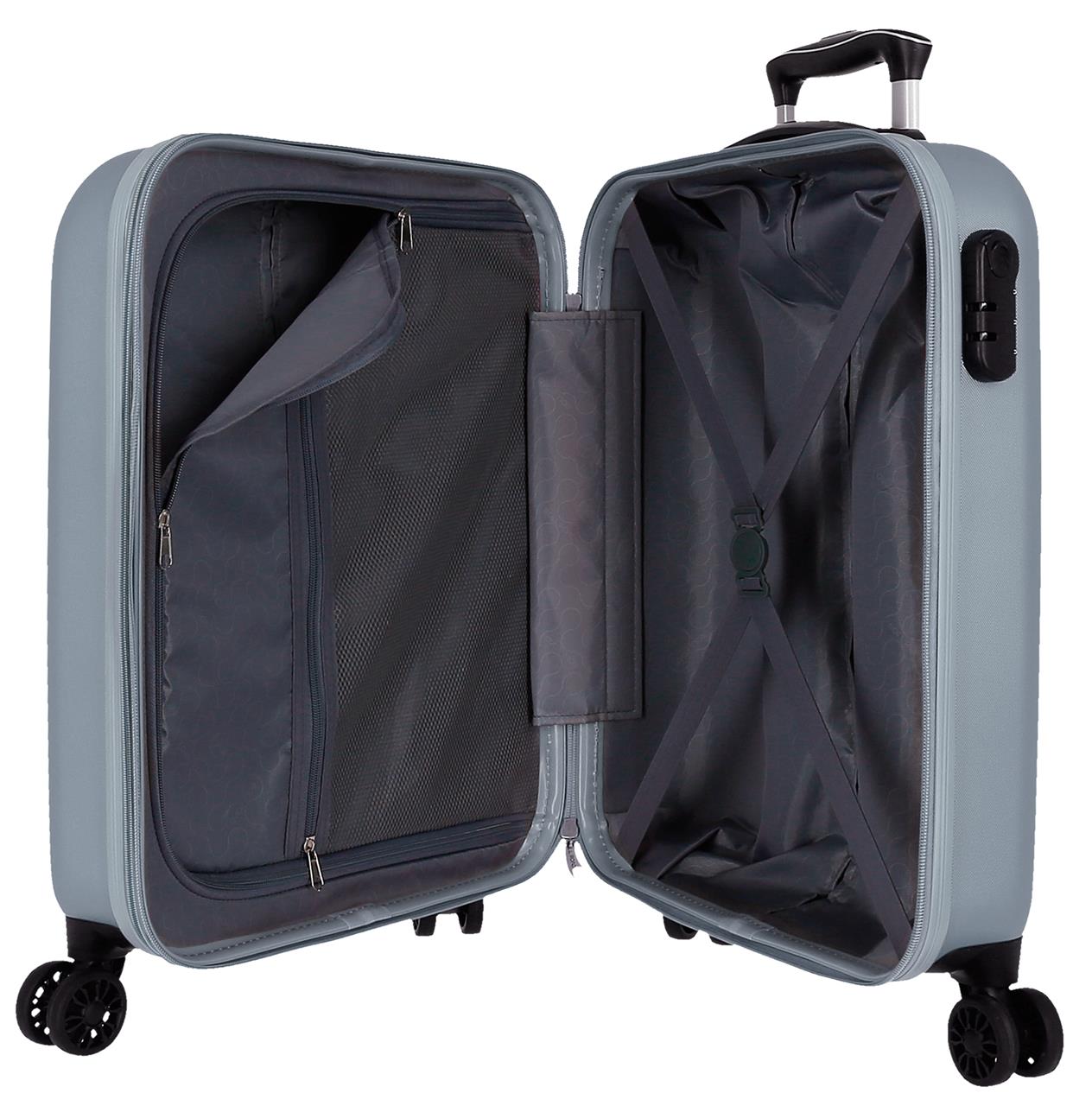 5068623 TROLLEY ABS 55CM. C/EXP. 4R. RR CAMBODGE BLEU CLAIR