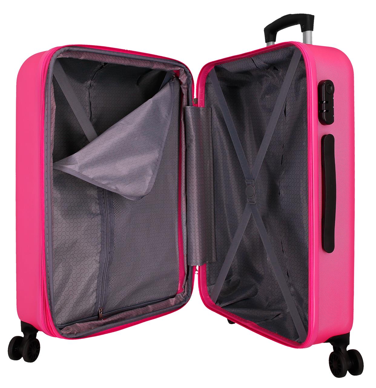 506922E TROLLEY ABS 65CM. C/EXP. 4R. RR CAMBOYA ROSA CLARO