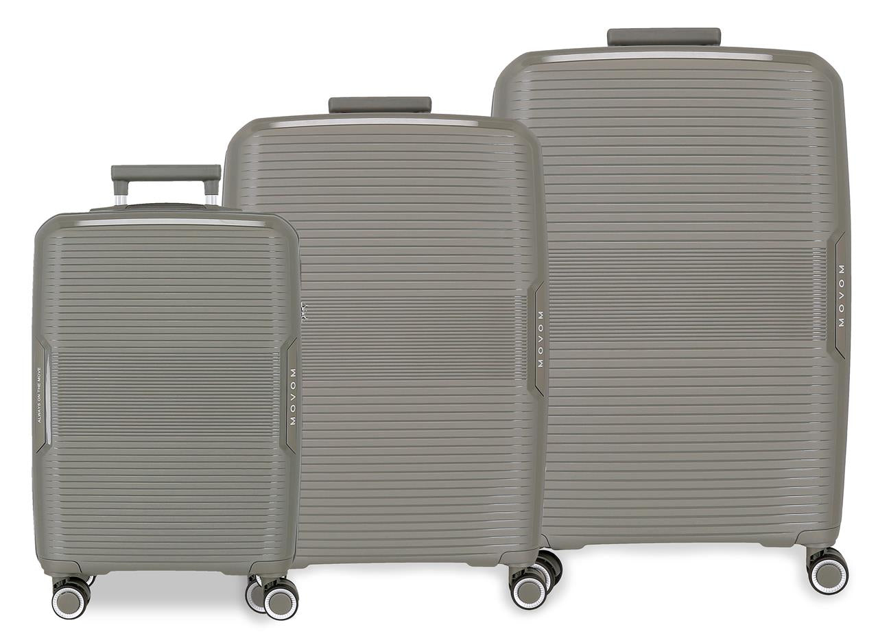 5329424 SET/3 TROLLEY PP 55-68-78CM. 4R. MOVOM INARI GRIS