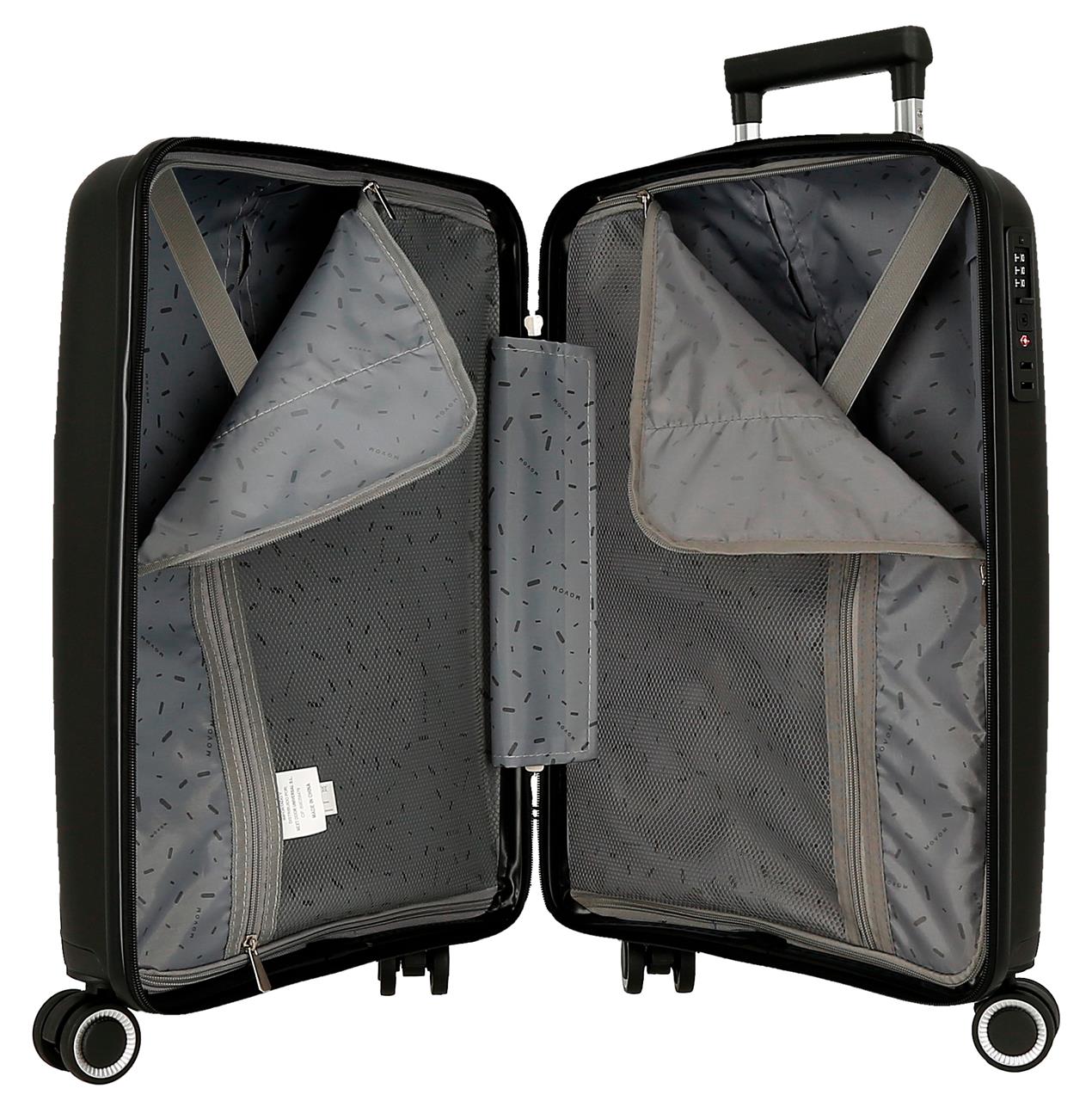 5329521 SET/2 TROLLEY PP 55-68CM. 4R. MOVOM INARI SCHWARZ