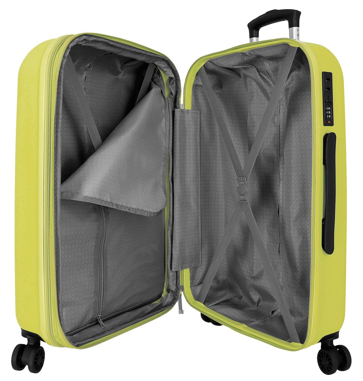 5428826 TROLLEY ABS 65CM. C/ESP. 4R. RR MINORCA GIALLO