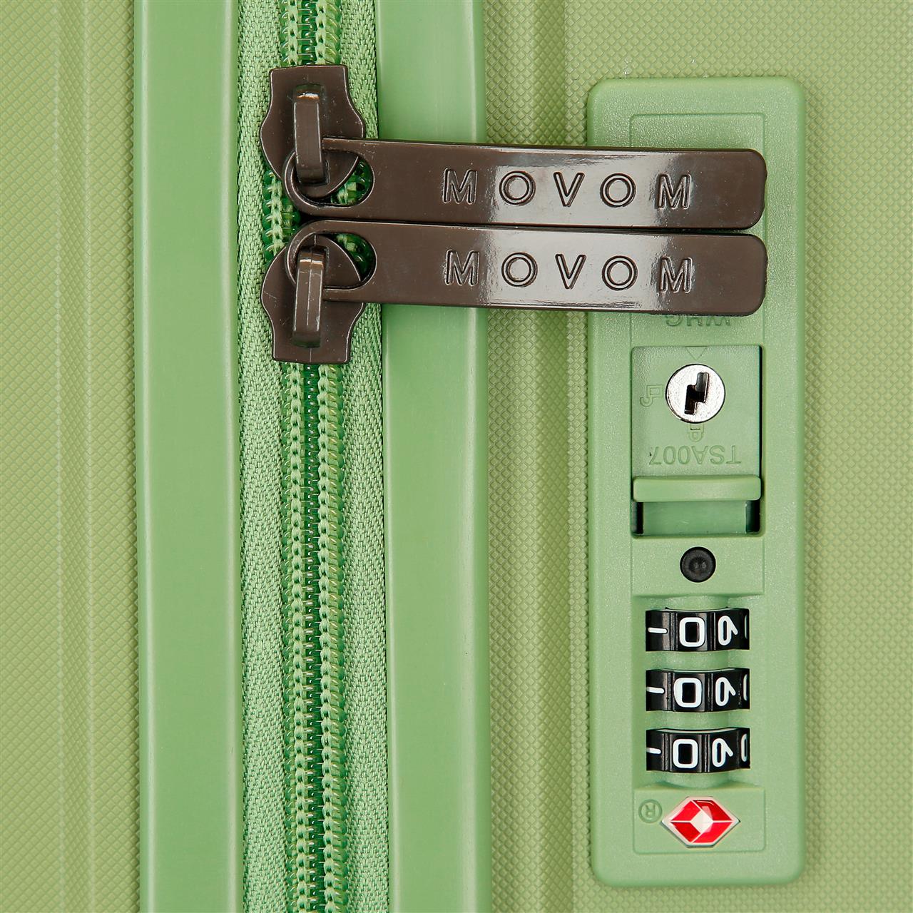 5519424 SET/3 TROLLEY PP. 56-66-76CM. 4R. MOVOM MOON VERDE