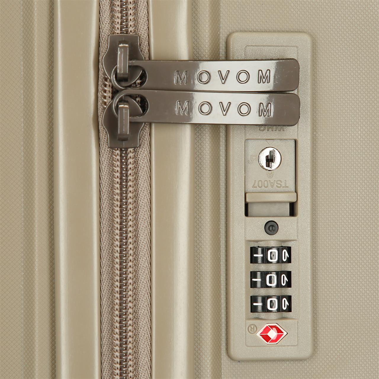 5519425 SET/3 TROLLEY PP. 56-66-76cm. 4R. MOVOM KUU TAUPE