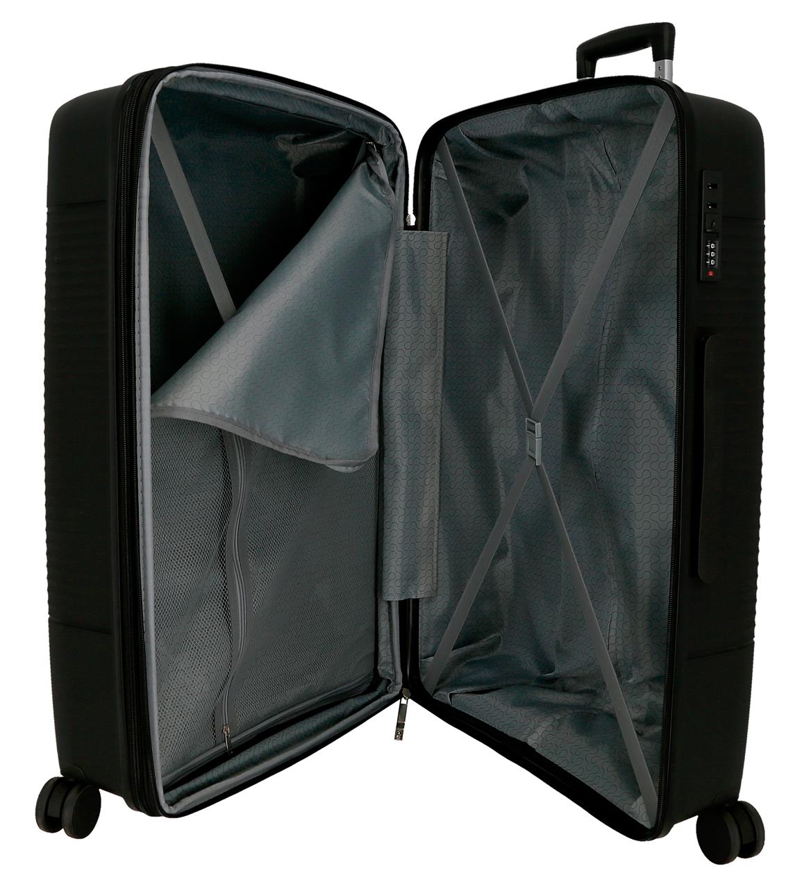 5539321 TROLLEY PP 75CM. 4R. RR ACADIA NERO