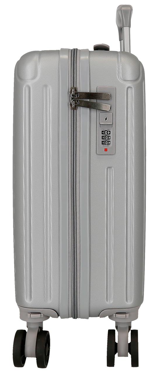 5556322 TROLLEY ABS 40CM. 4R. VERWIJDERBAAR. MOVOM ZILVEREN HOUT