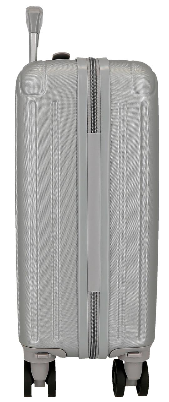 5556322 TROLLEY ABS 40CM. 4R. VERWIJDERBAAR. MOVOM ZILVEREN HOUT