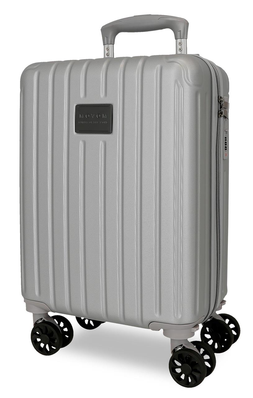 5556322 TROLLEY ABS 40CM. 4R. VERWIJDERBAAR. MOVOM ZILVEREN HOUT