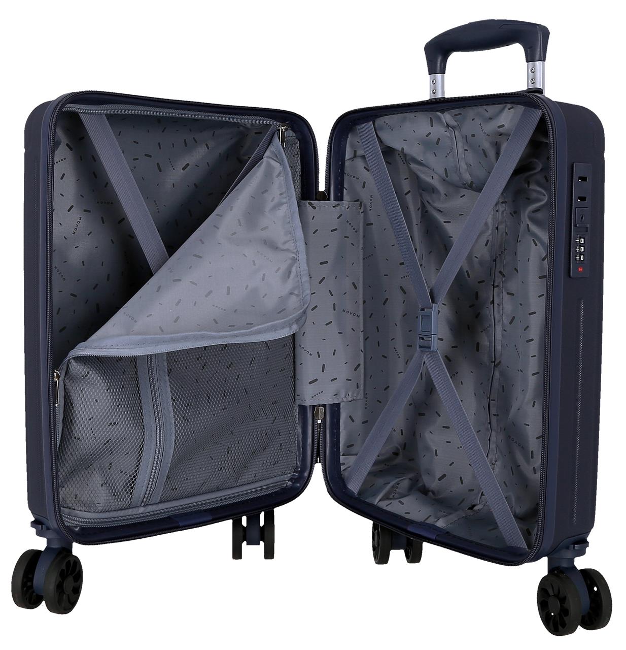 5556321 TROLLEY ABS 40 cm. 4R. RIMOVIBILE. MOVOM MARINO DI LEGNO