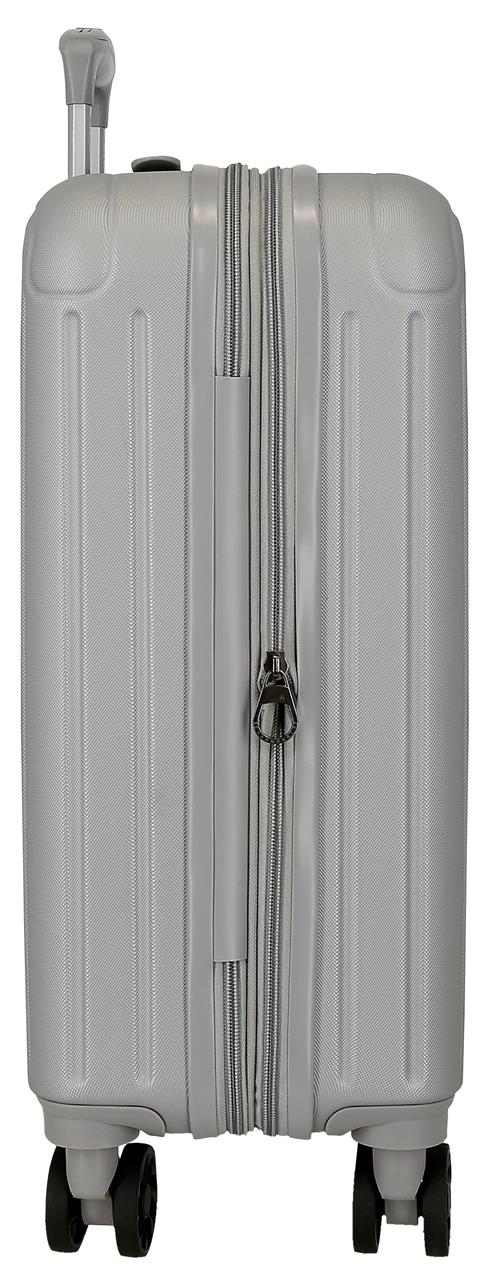 5558622 TROLLEY ABS 55CM. C/EXP. 4R. MOVOM SILBERNES HOLZ