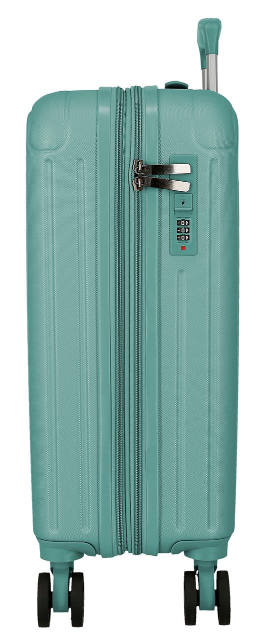5558623 TROLLEY ABS 55CM. C/EXP. 4R. MOVOM TURQUOISE HOUT