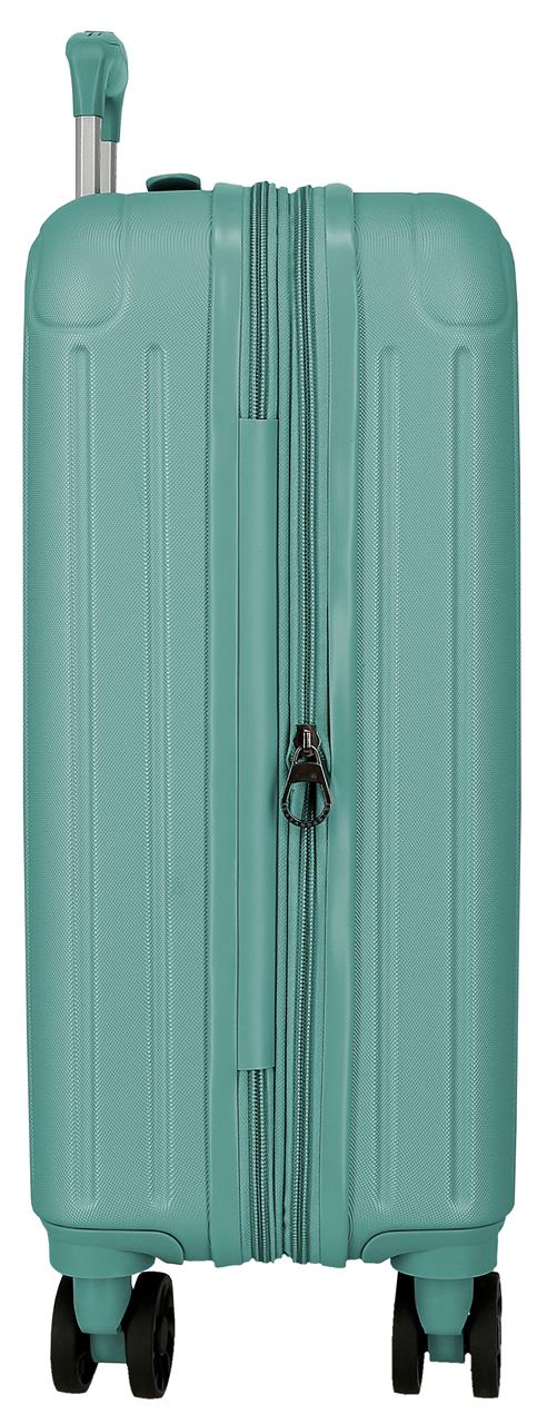 5558623 TROLLEY ABS 55CM. C/EXP. 4R. MOVOM TURQUOISE HOUT
