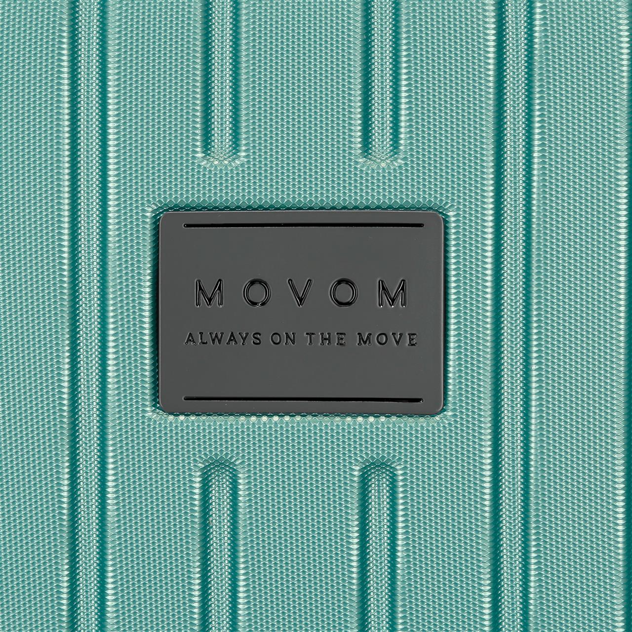 5558623 TROLLEY ABS 55CM. C/EXP. 4R. MOVOM TURQUOISE HOUT