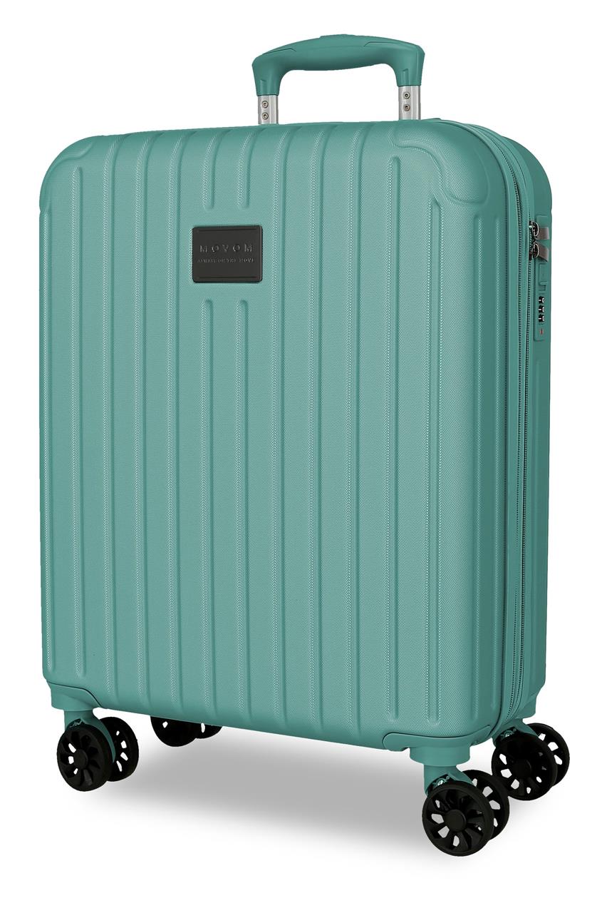 5558623 TROLLEY ABS 55CM. C/EXP. 4R. MOVOM TURQUOISE HOUT