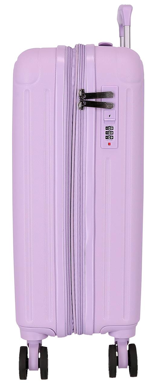 5558426 SET/3 TROLLEY ABS 55-68-78CM. C/ESP. 4R. LEGNO LILLA