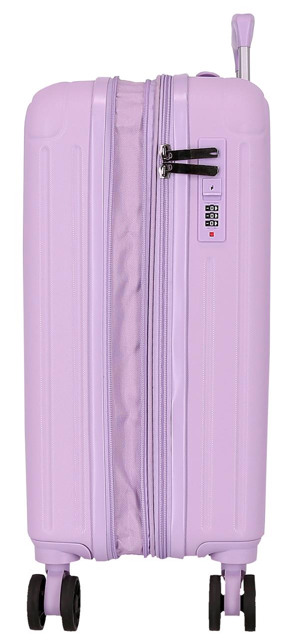 5558426 SET/3 TROLLEY ABS 55-68-78CM. C/ESP. 4R. LEGNO LILLA