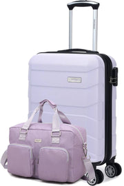 SET OF GREENWICH Cabin suitcase EXTENSIBLE BUDAPEST AND BOLSA TRAVEL BUFON Lilac
