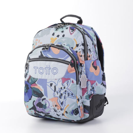 TOTTO School backpack - Crayoles- 4h1- Floral canvas