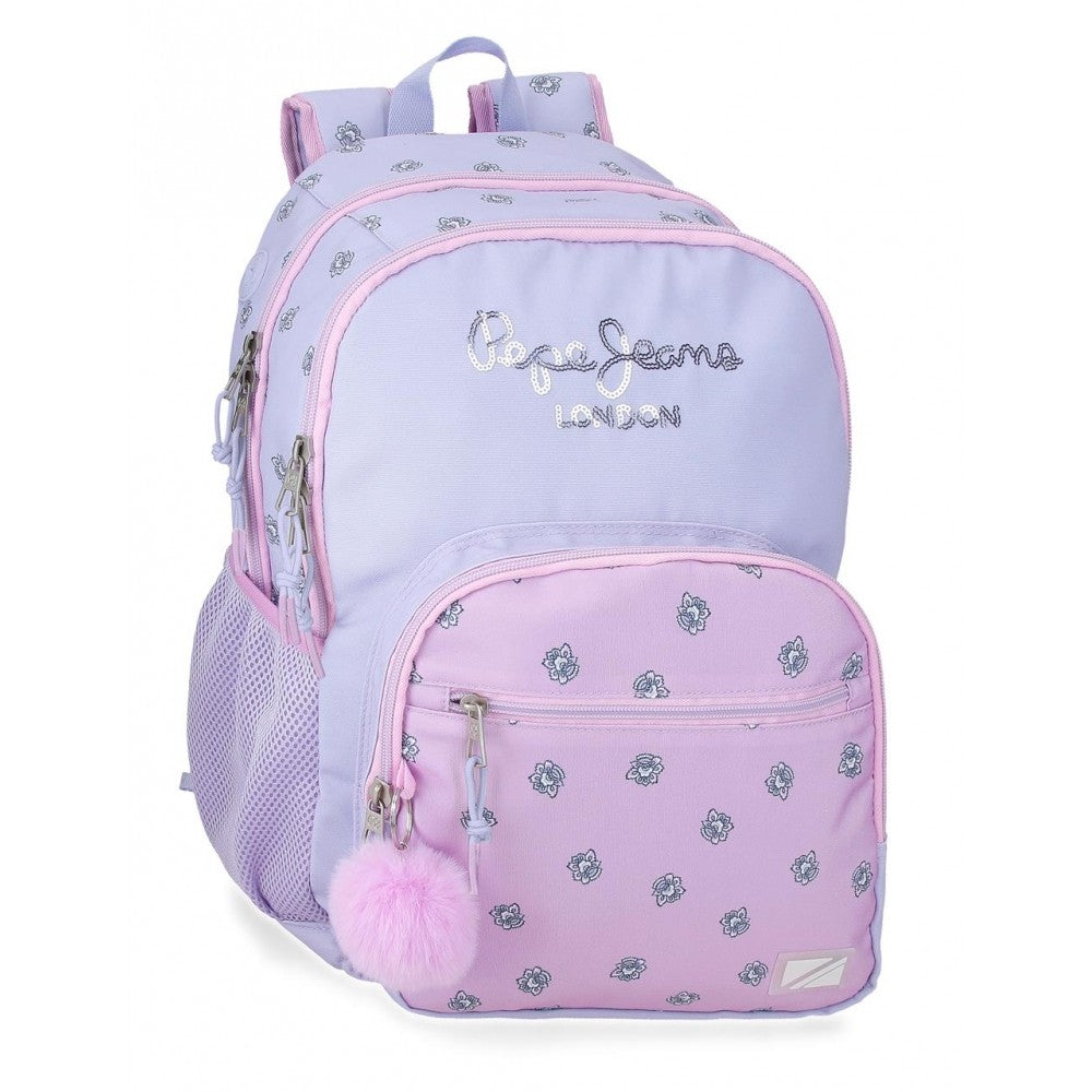 Mochila Pepe Jeans Becca Dois compartimentos 44 cm adaptáveis ​​ao carro