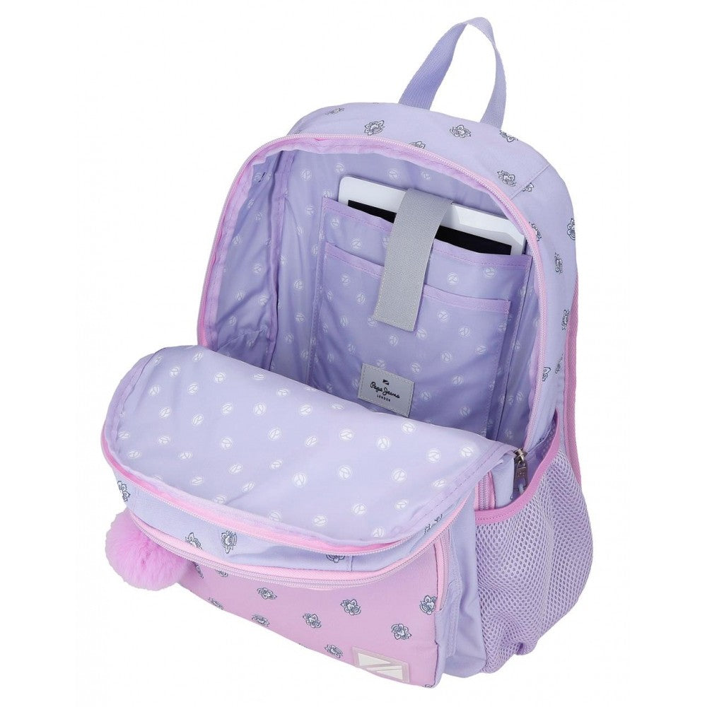 Mochila Pepe Jeans Becca Dois compartimentos 44 cm adaptáveis ​​ao carro