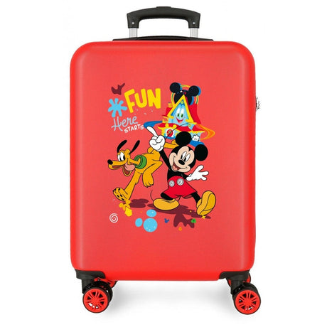 Cabin suitcase rigid Disney Here Starts  55 cm red
