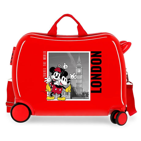 MALETA INFANTIL MICKEY Y MINNIE LONDRES 2 RUEDAS MULTIDIRECCIONALES