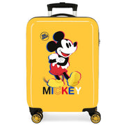 Matkalaukku matkustamoon jäykkä MICKEY 3D 55cm Valkoinen