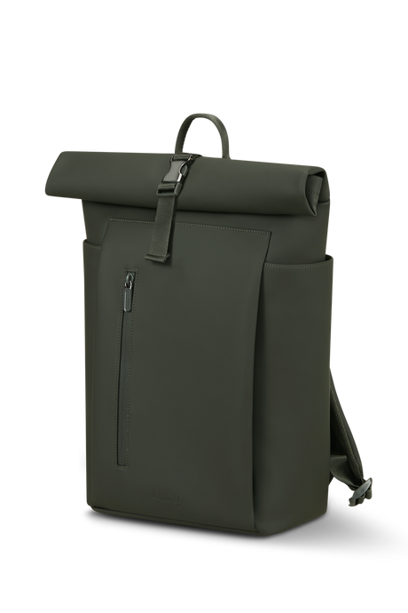 LIPAULT mochila rolltop 15,6" LOST IN BERLIN - Dark moss