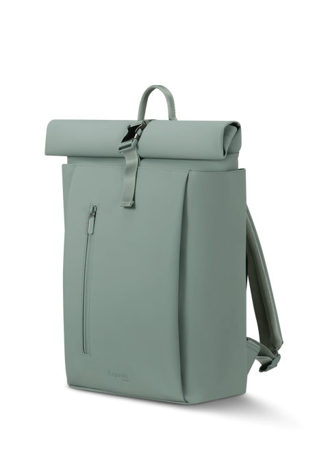 LIPAULT mochila rolltop 15,6" LOST IN BERLIN - Yoga green