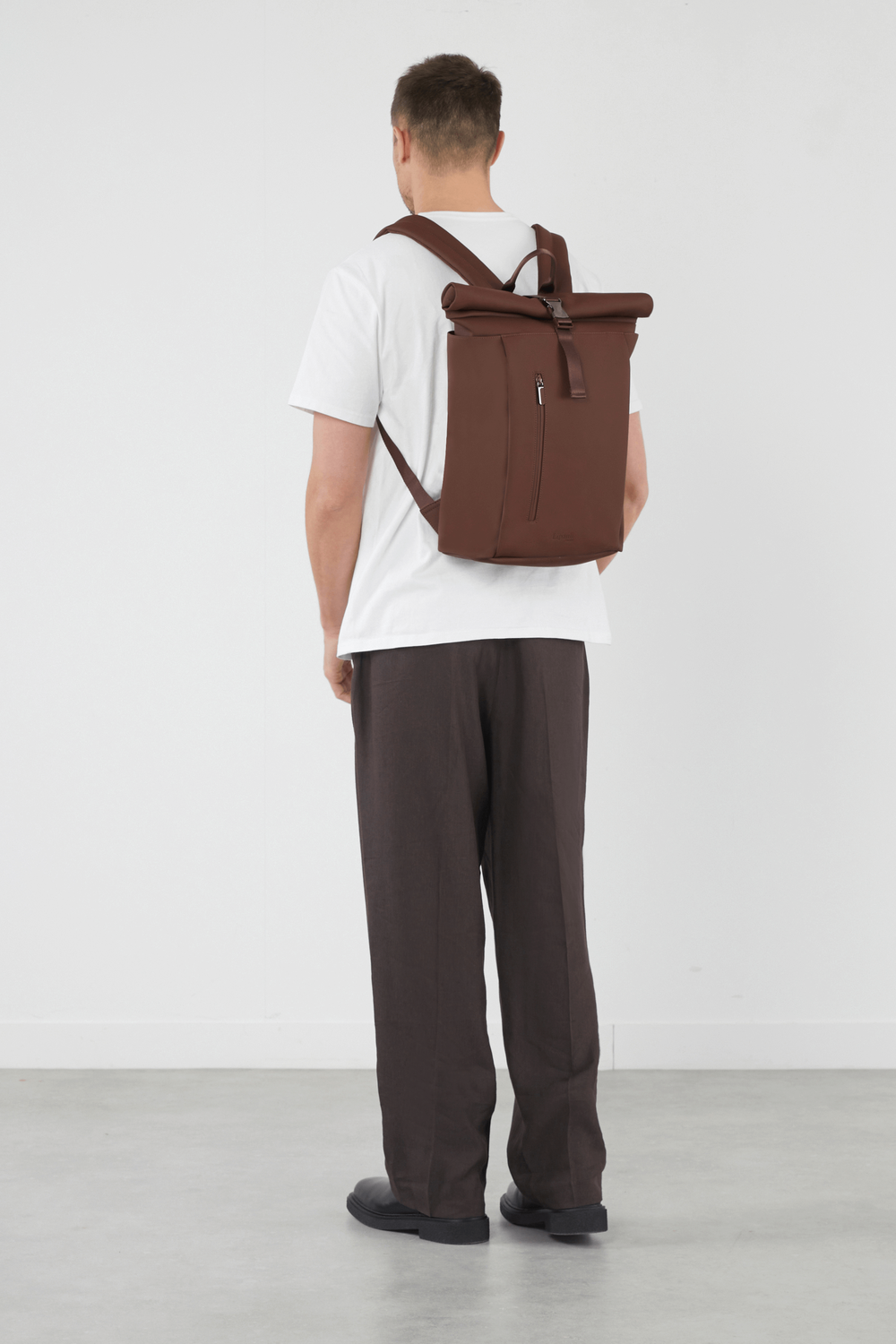 LIPAULT backpack rolltop 15,6" LOST IN BERLIN - Spiced mocha