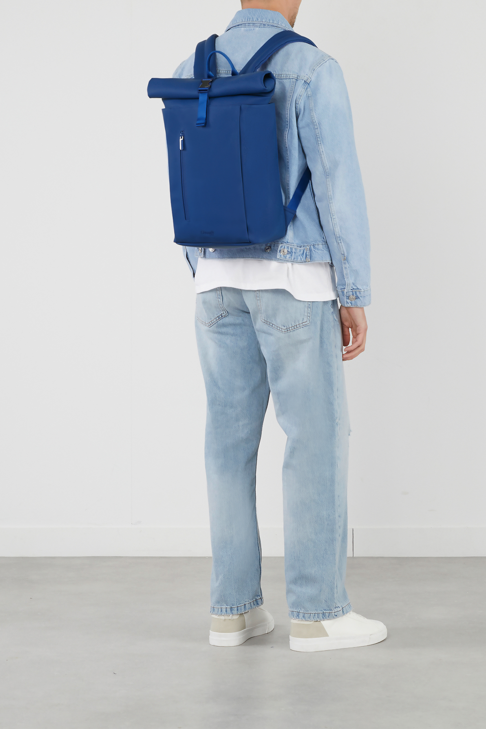 LIPAULT backpack rolltop 15,6" LOST IN BERLIN - Blue me away