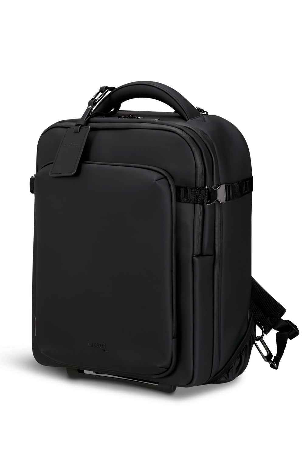 LIPAULT pro backpack with wheels 16" LOST IN BERLIN - Black