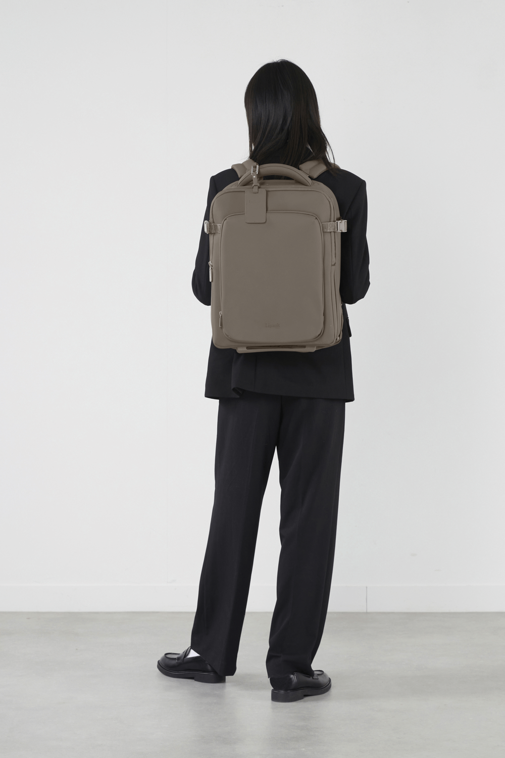 LIPAULT sac à dos pro à roulettes 16" LOST IN BERLIN -Cendre