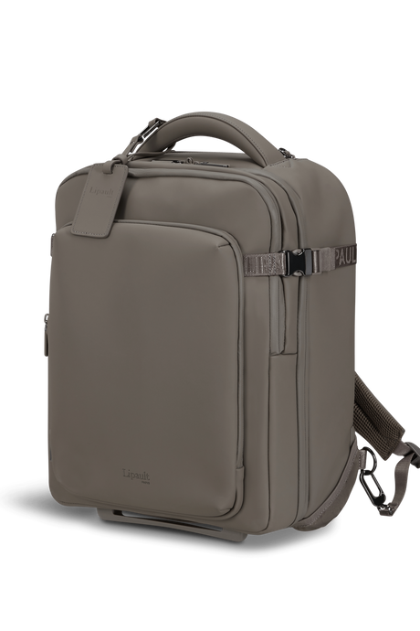 LIPAULT sac à dos pro à roulettes 16" LOST IN BERLIN -Cendre
