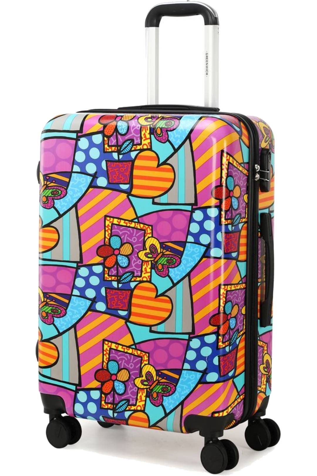 GREENWICH SET DE MALETA MEDIANA Y DE CABINA SMALL HEARTS – Maletas