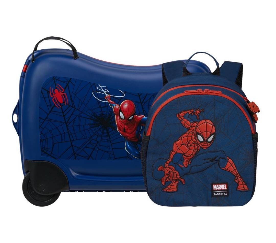 SAMSONITE Set della valigia per bambini e dello zaino S - Spiderman Web