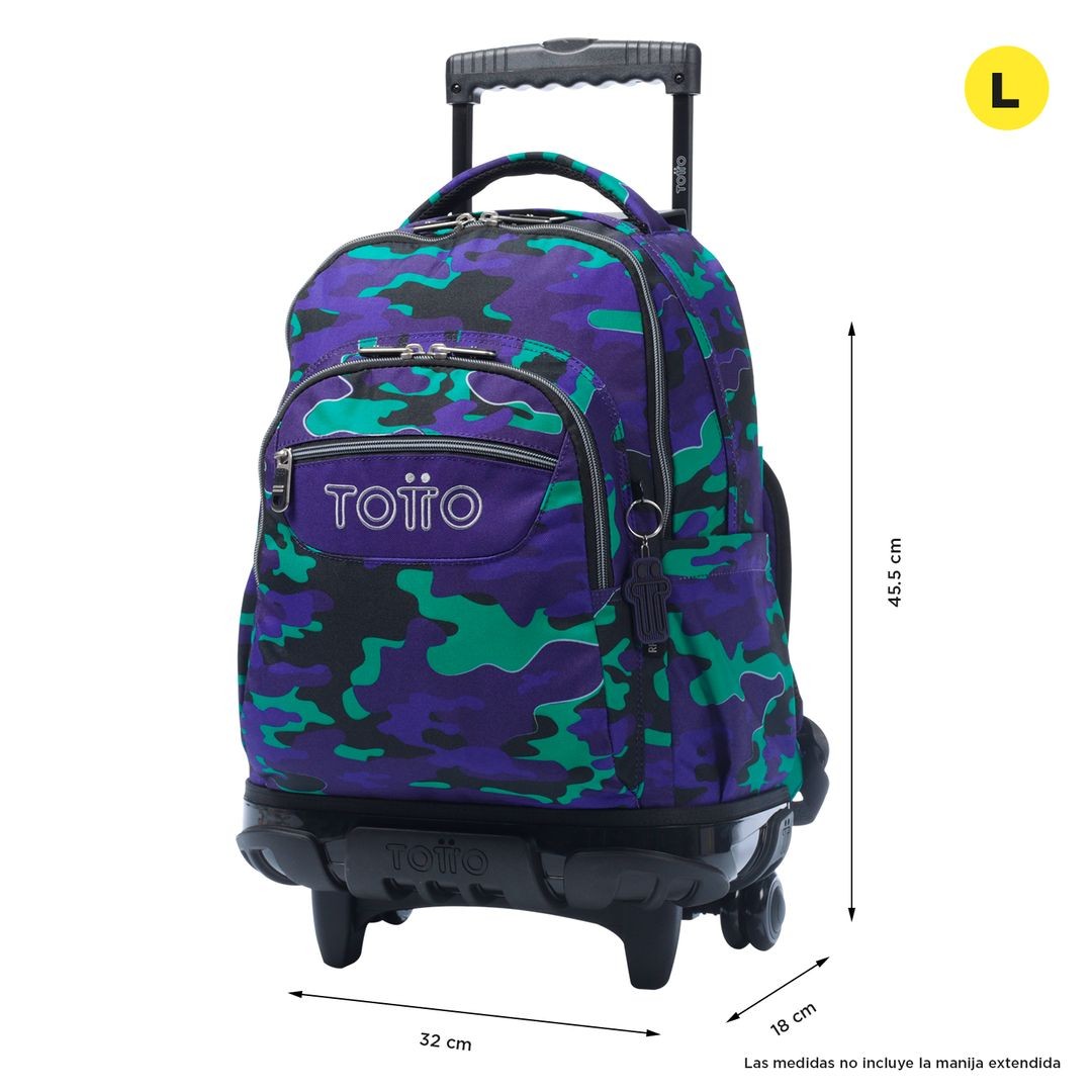 TOTTO School backpack with wheels - lines - 8JY Seli