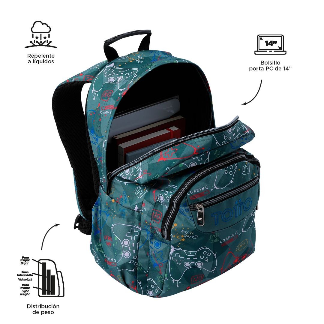 TOTTO School backpack - Acuareles 5DR Sticks