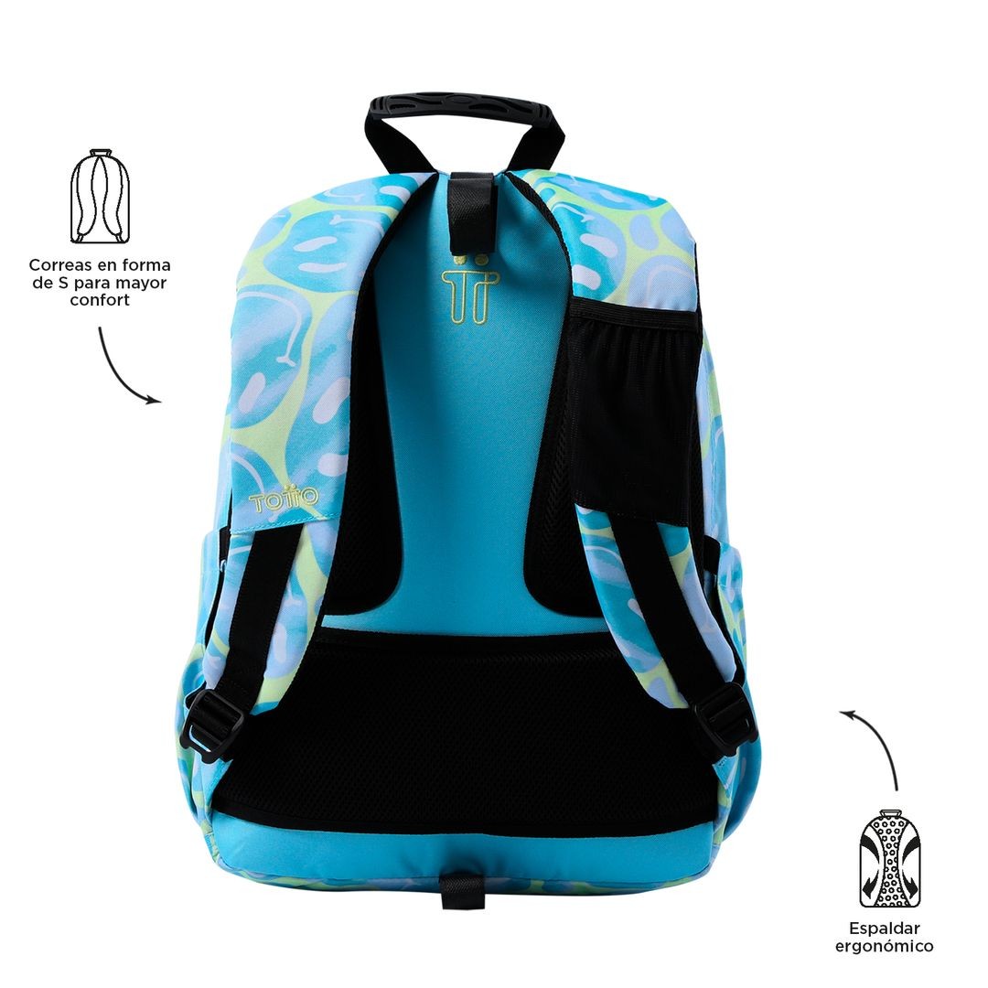 TOTTO School backpack - Acuareles 2AU Happy Flow