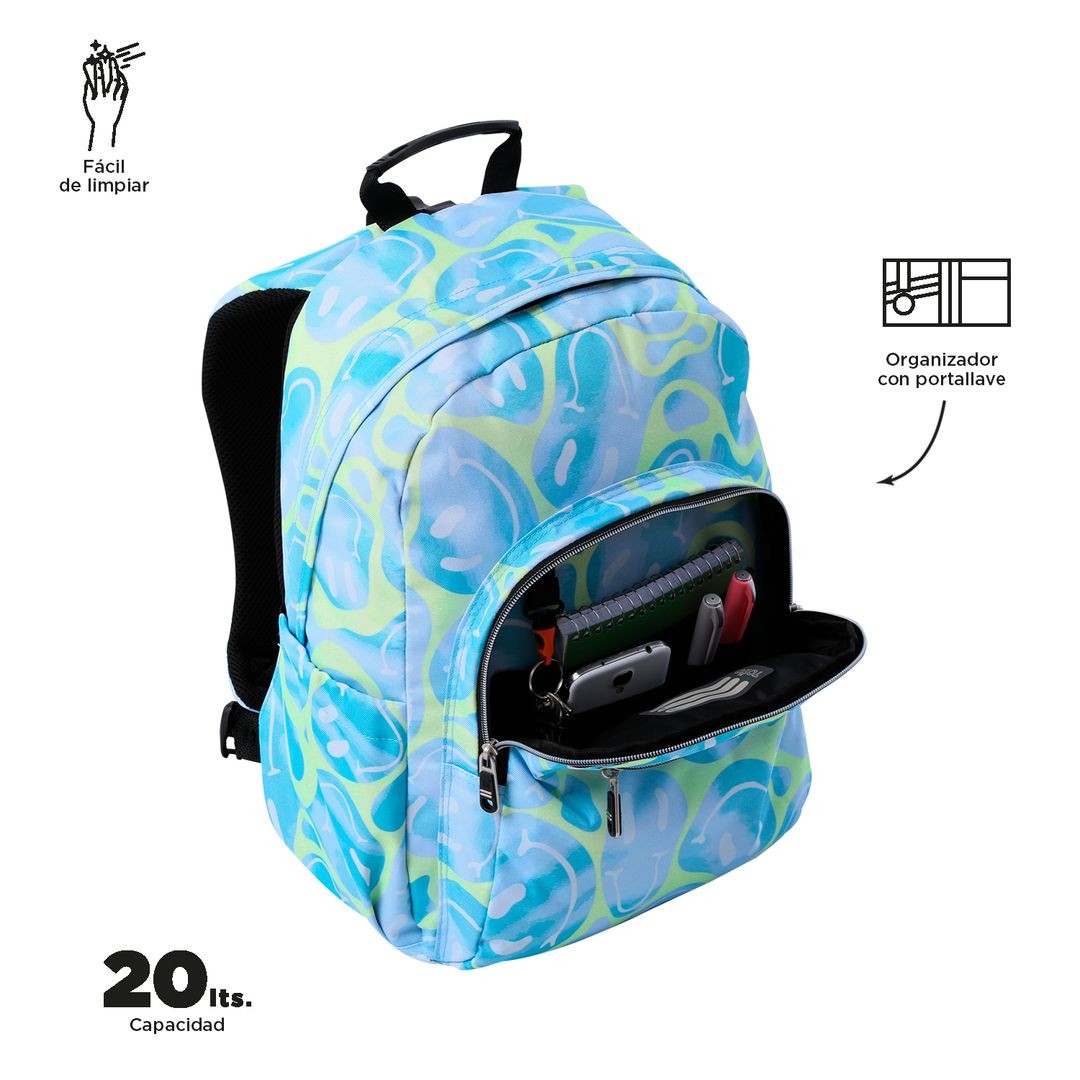 TOTTO School backpack - Acuareles 2AU Happy Flow