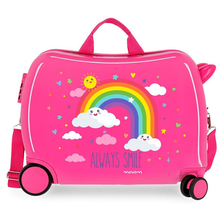 Kinderkoffer Movom Arcoiris Always Smile Met 2 mariene multidirectionele wielen