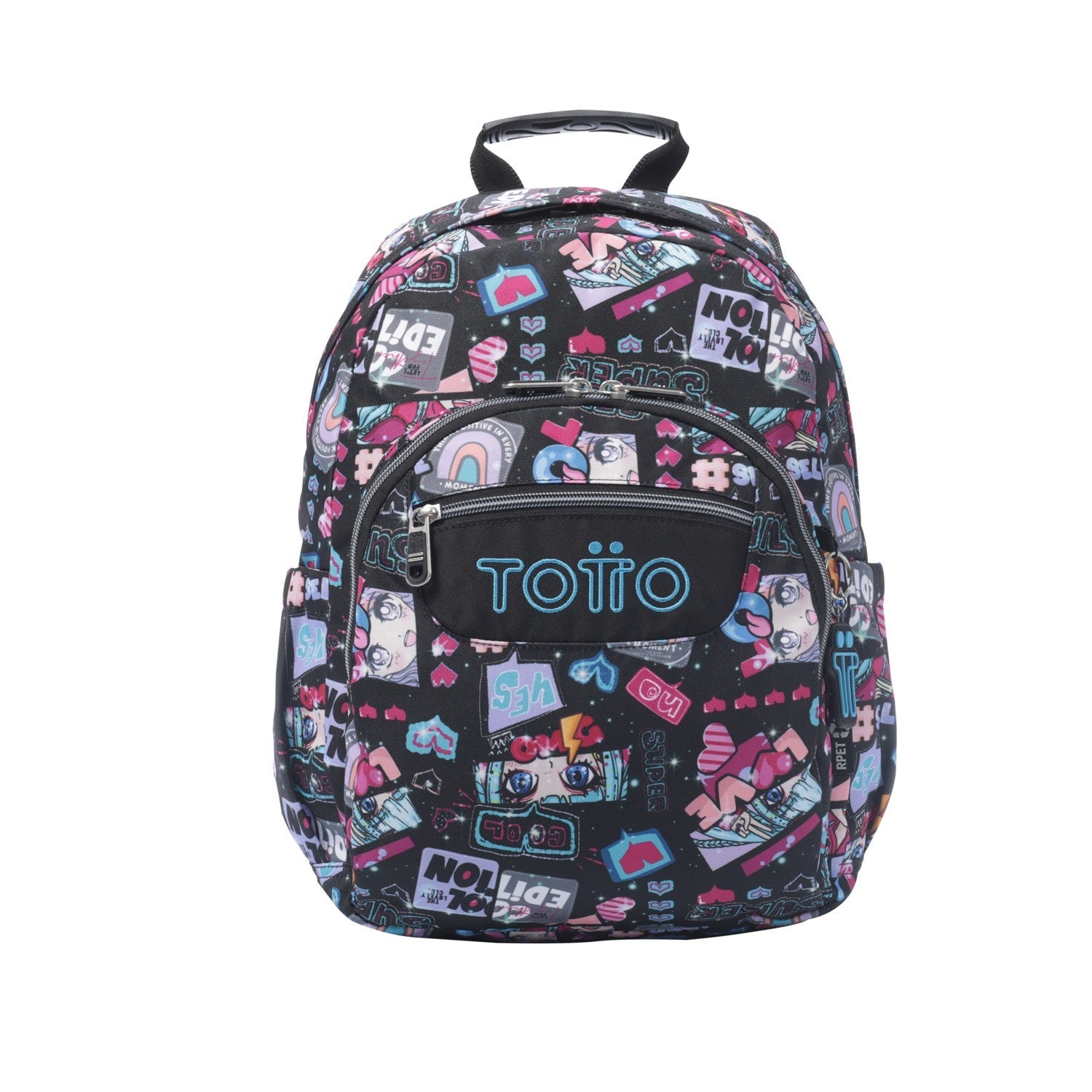 TOTTO Black school backpack Misato - Gommas -6CZ