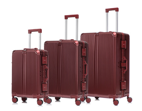 GREENWICH Set of ALUMINUM Suitcases FRAME 58cm/69cm/78cm DUBAI