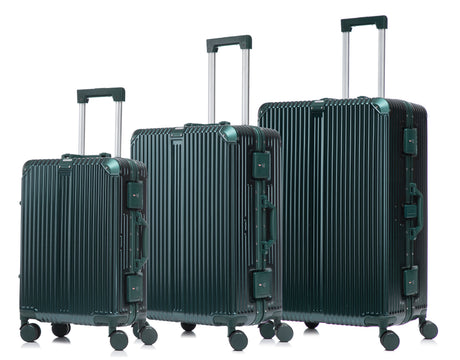 GREENWICH Set van ALUMINIUM koffers FRAME 55cm/69cm/78cm DOHA