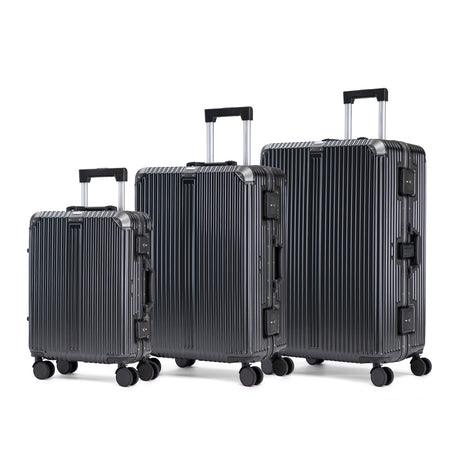 GREENWICH Set van ALUMINIUM koffers FRAME 55cm/69cm/78cm DOHA