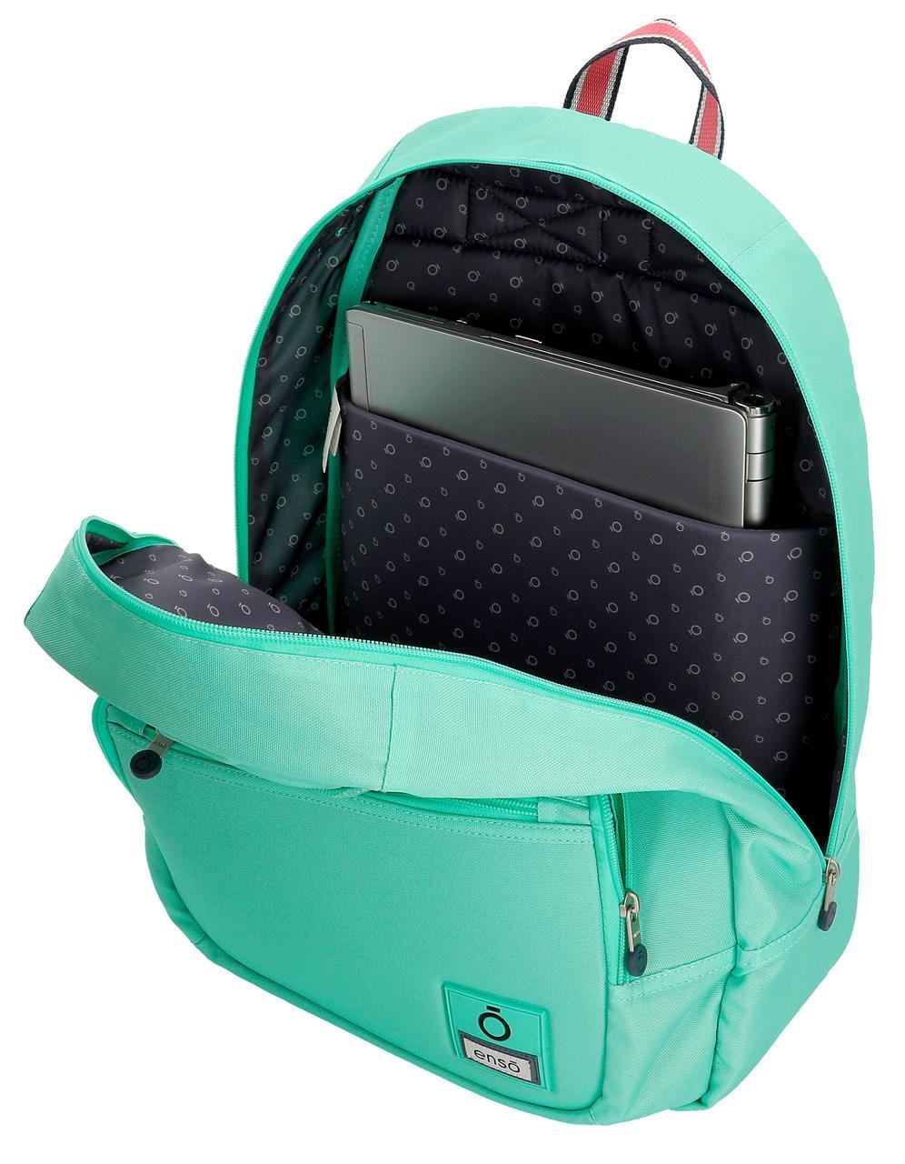 92423B4 MOCHILA ADAP. 46CM. ENSO BASIC TURQUESA