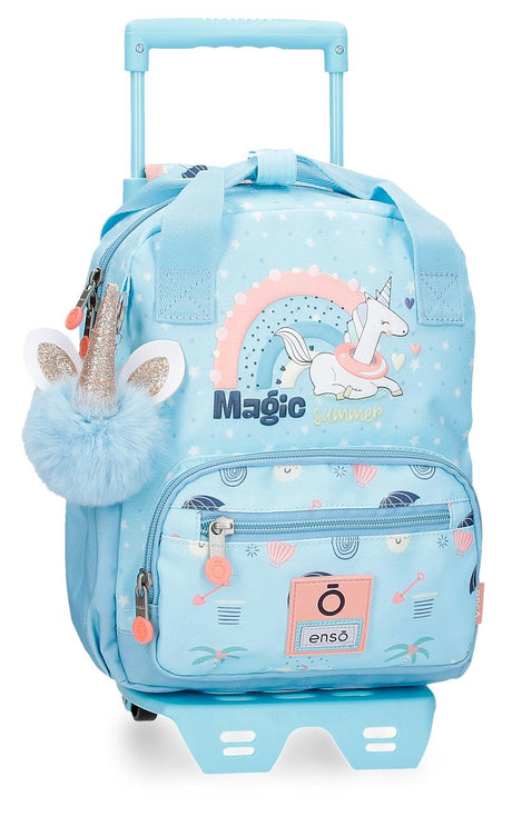 96322T2 MOCHILA ADAP. 28CM. C/CARRO. ENSO MAGIC SUMMER AZUL
