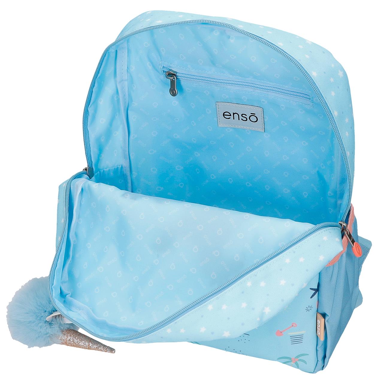 96323T2 Adapte a mochila. 32cm. C/carro. ENSO Magic Summer Blue