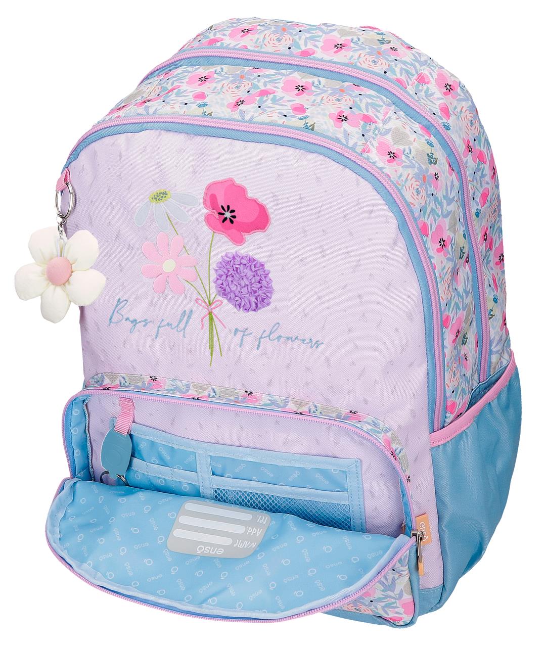 Backpack 9772721 da 44 cm. ENSO Pieno di fiori